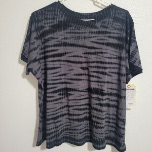 NWT Athleta Organic Daily tie dye crew tee top size 1x